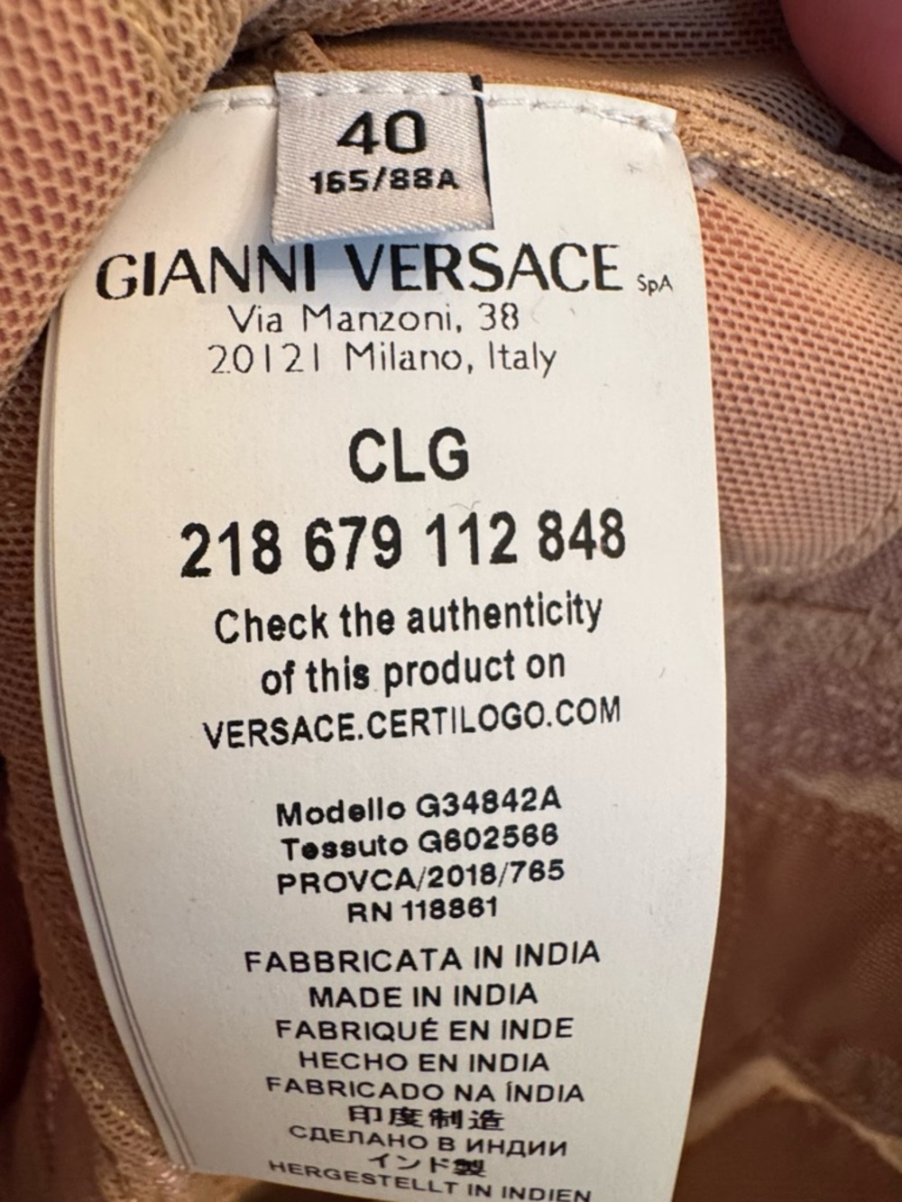 VERSACE COLLECTION
Baroque leather jacket - Picture 8 of 8
